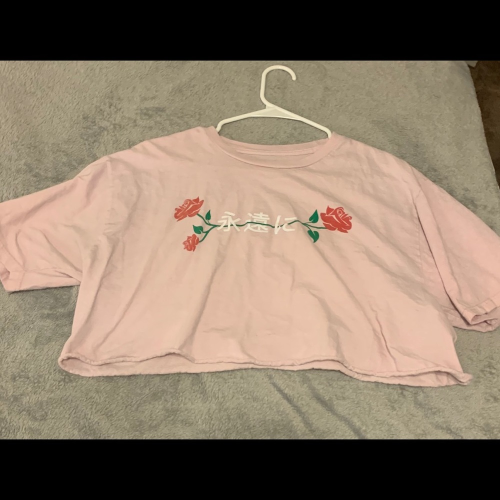 Pink rose shirt